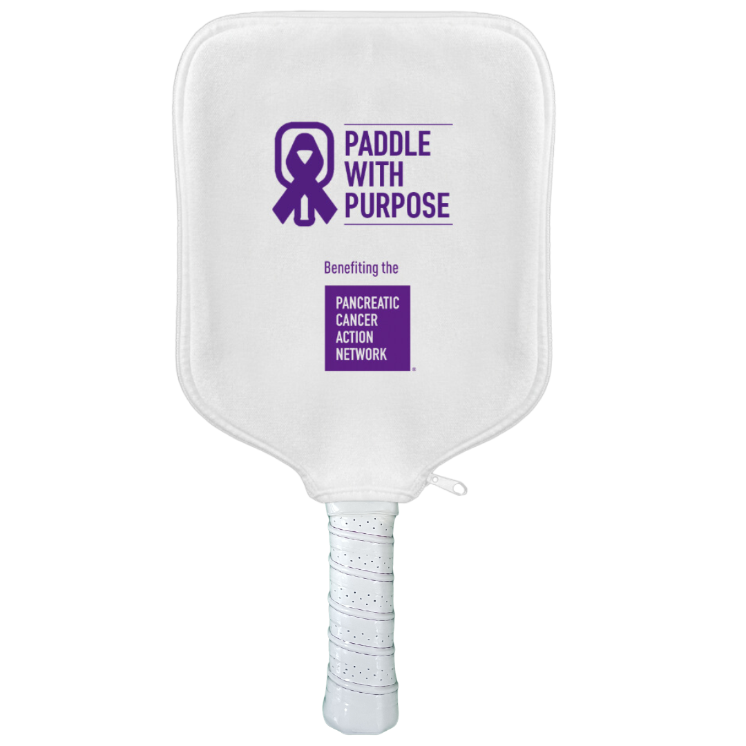 Pancreatic Cancer Awareness Pickleball Paddle- Purple Tie-Dye