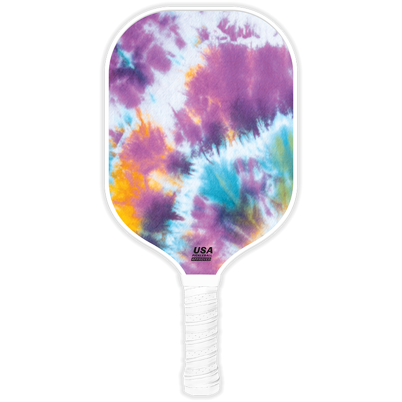 Purple & Orange Tie Dye Graphite Pickleball Paddle