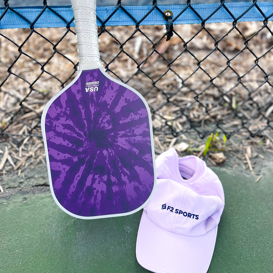 Pancreatic Cancer Awareness Pickleball Paddle- Purple Tie-Dye