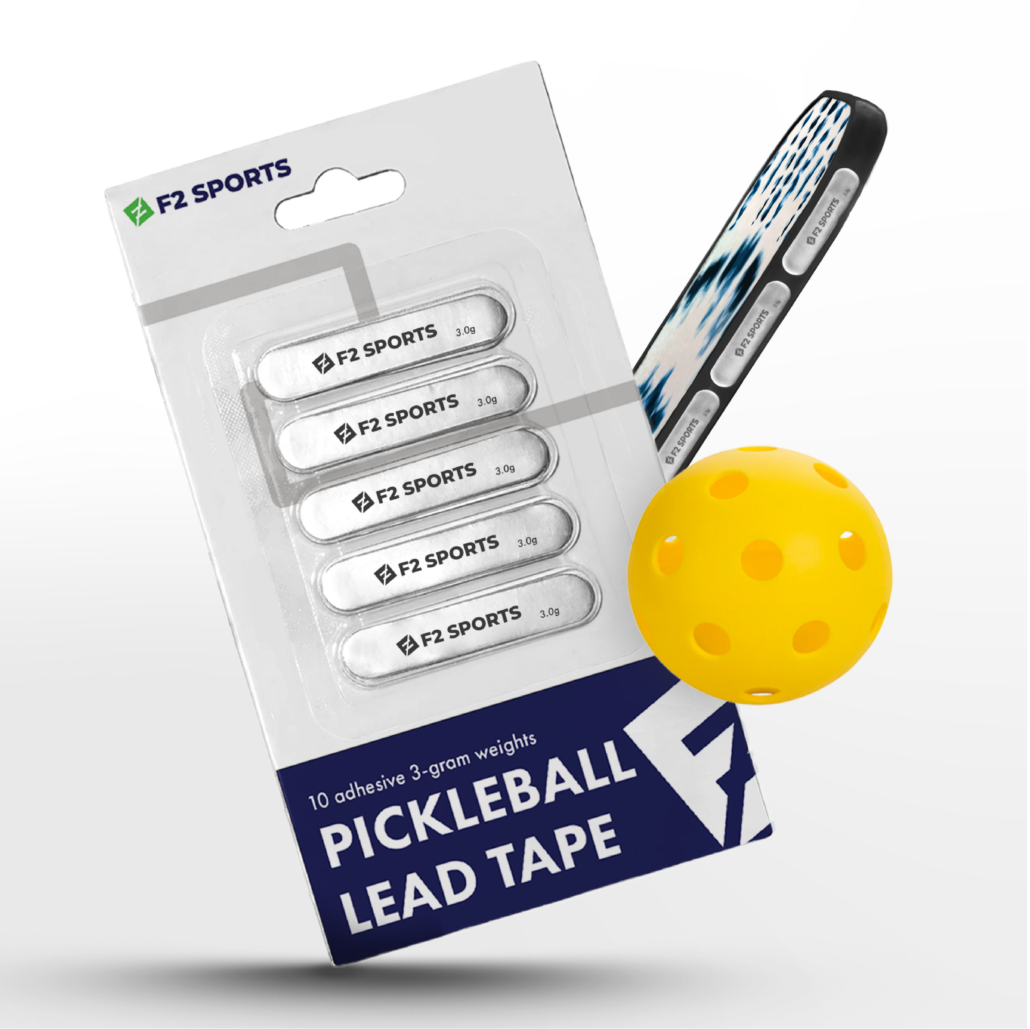 Pickleball Paddle Lead Tape- 10 pieces/3g weight